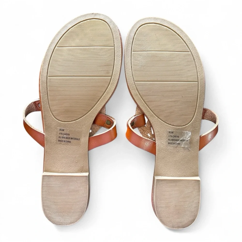 Vintage 7 Eight  Women’s Tan Sandals Size 9.5 - Picture 2 of 2